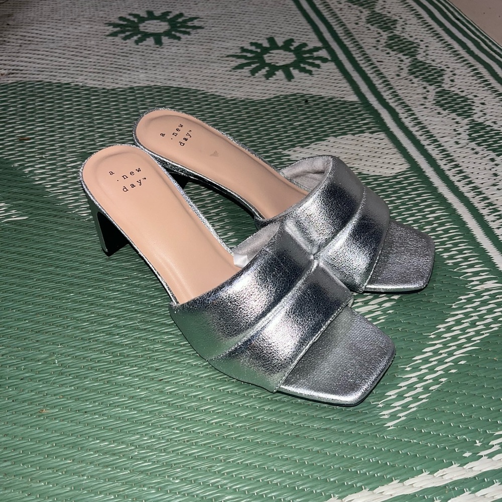 A New Day, Puffy Chrome Kitten Heels,